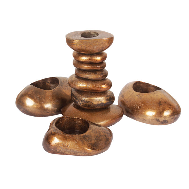 CANDLEHOLDER CAIRN 6X8X11CM - Image 3
