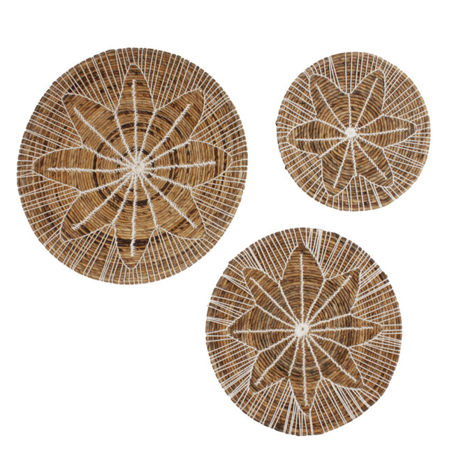 WALL DECOR WHITE FLOWER 61X7X61CM - Image 3
