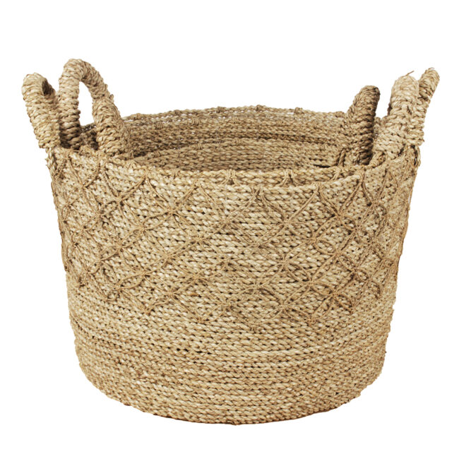 BASKET SEAGRASS WOVEN 40X40X36CM - Image 3