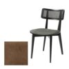 CHAIR AURIOL CAMEL 15 (PELLISIMO) NATURAL CANE. BLACK LEG