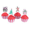 SET OF 24 CASES TOPPERS CUPCAKE GINGERBREAD CHRISTMAS - Image 3