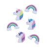 SET OF 6 CUPCAKE TOPPERS UNICORN RAINBOW - Image 2