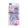 SET OF 6 CUPCAKE TOPPERS UNICORN RAINBOW