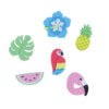 SET OF 6 TROPICAL CUPCAKE TOPPERS 5CM - Image 2