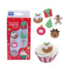 SET OF 6 CUPCAKE TOPPERS CHRISTMAS - Image 2