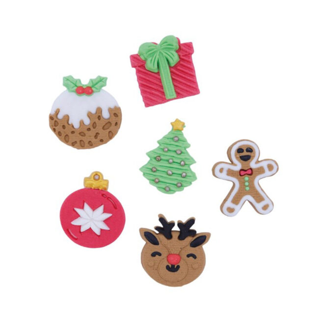 SET OF 6 CUPCAKE TOPPERS CHRISTMAS - Image 3