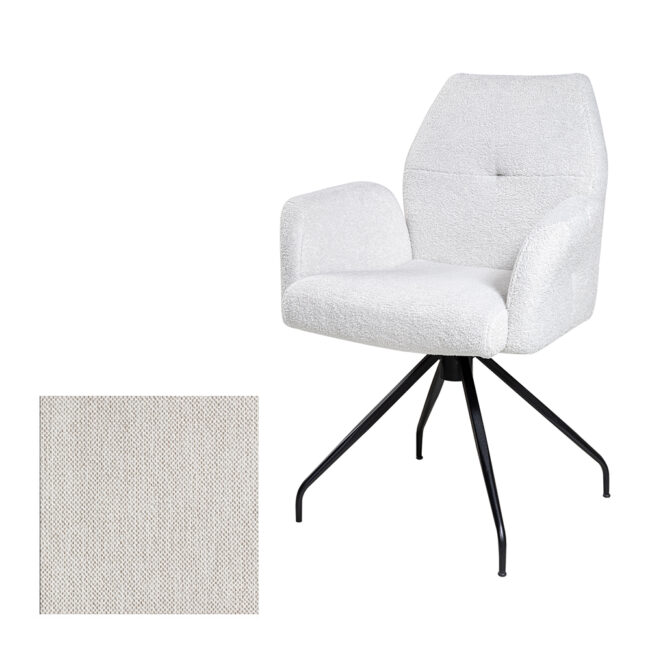 CHAIR JEMENU 66X57X89.5CM GUARD 01 (BOULEVARD) SWIVEL BLACK LEG