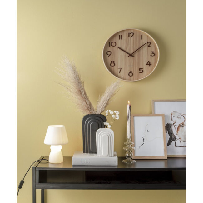 WALL CLOCK PURE WALNUT 40CM - Image 4