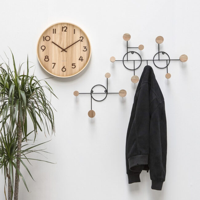 WALL CLOCK PURE WALNUT 40CM - Image 3