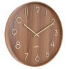 WALL CLOCK PURE DARK WOOD 60CM - Image 2