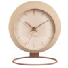 TABLE CLOCK NIRVANA GLOBE SAND BROWN 25X14CM
