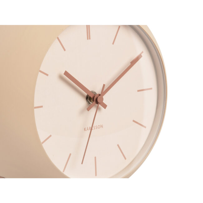 TABLE CLOCK NIRVANA GLOBE SAND BROWN 25X14CM - Image 3
