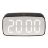 ALARM CLOCK MIRROR LED OVAL BLACK 12X6X4CM