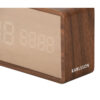 ALARM CLOCK COPPER MIRROR LED DARK WOOD 7X4.5X15CM - Image 3