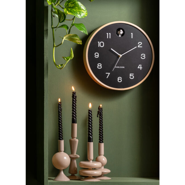WALL CLOCK NATURAL CUCKOO BLACK 31.5CM - Image 5