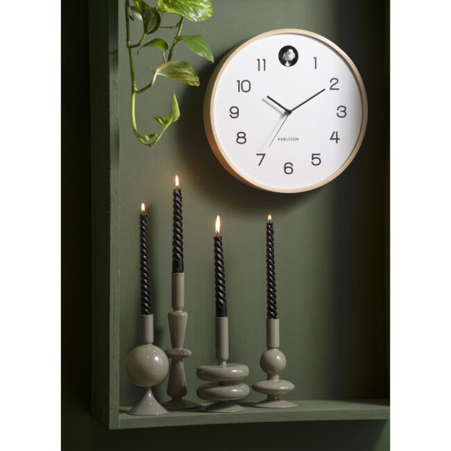 WALL CLOCK NATURAL CUCKOO WHITE 31.5CM - Image 5