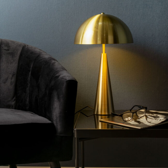 TABLE LAMP SUBLIME IRON BRUSHED GOLD 51CM - Image 6