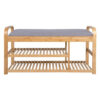 BENCH ARCH DOUBLE SHELF BAMBOO NATURAL/GREY 50X33X100CM