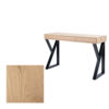 DESK OXFORD 130X45X76CM 2 DRAWERS OAK NATURAL WHITE LEG 1