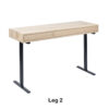 DESK OXFORD 130X45X76CM 2 DRAWERS OAK NATURAL WHITE LEG 1 - Image 3