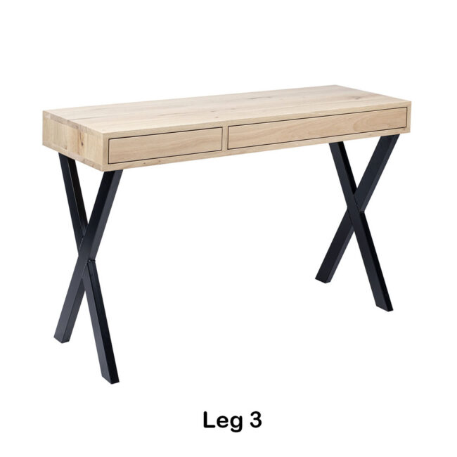 DESK OXFORD 130X45X76CM 2 DRAWERS - Image 3