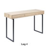 DESK OXFORD 130X45X76CM 2 DRAWERS OAK NATURAL WHITE LEG 1 - Image 5