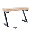 DESK OXFORD 130X45X76CM 2 DRAWERS OAK NATURAL WHITE LEG 1 - Image 6