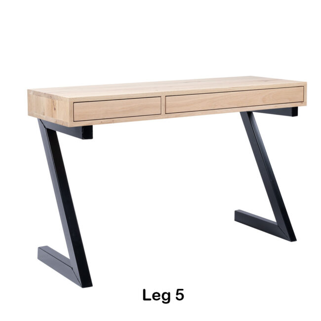 DESK OXFORD 130X45X76CM 2 DRAWERS - Image 5