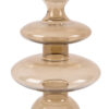 CANDLEHOLDER GLASS ART RINGS SAND BROWN 20CM - Image 2