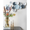 CANDLEHOLDER GLASS ART RINGS SAND BROWN 20CM - Image 4
