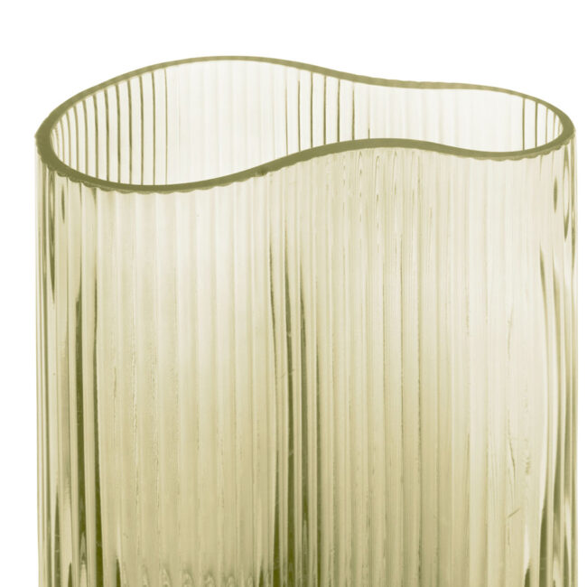 VASE ALLURE WAVE GLASS 27X10X16CM - Image 3