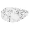 TRAY MARBLE LOOK IRON WHITE 26X29.5CM