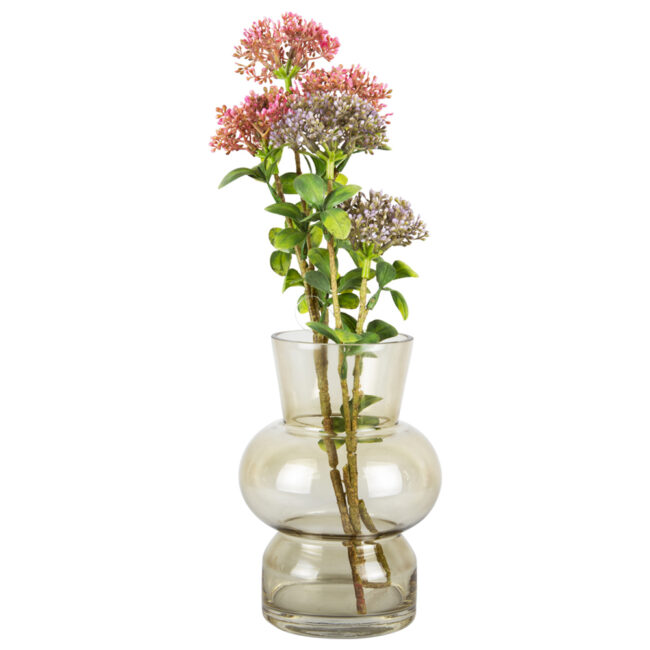 VASE GLEAM SPHERE GLASS MOSS GREEN 18CM - Image 3
