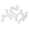 CANDLEHOLDER SWIRLS WHITE 35CM