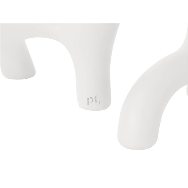 CANDLEHOLDER SWIRLS WHITE 35CM - Image 5