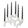 CANDLEHOLDER SWIRLS WHITE 35CM - Image 6