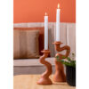 CANDLEHOLDER ORGANIC SWIRL BURNED ORANGE 25.5CM - Image 3