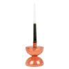 CANDLEHOLDER DIABOLO GLASS BURNED ORANGE 16CM - Image 3