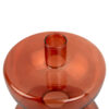 CANDLEHOLDER DIABOLO GLASS BURNED ORANGE 16CM - Image 2
