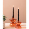 CANDLEHOLDER DIABOLO GLASS BURNED ORANGE 16CM - Image 4