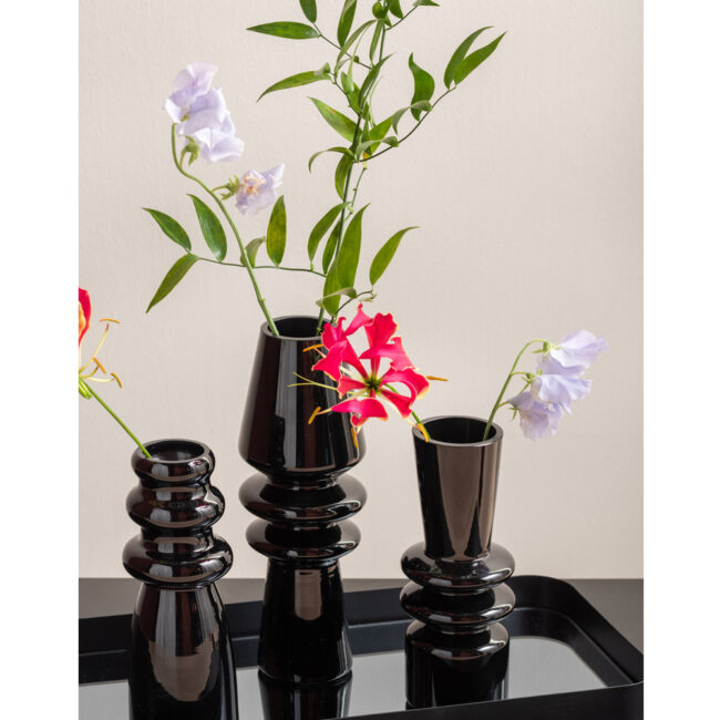 VASE SPARKLE BOTTLE GLASS 21CM - Image 4
