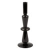 CANDLEHOLDER SPARKLE TALL GLASS BLACK 25CM