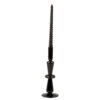 CANDLEHOLDER SPARKLE TALL GLASS BLACK 25CM - Image 2
