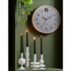 CANDLEHOLDER SPARKLE DOUBLE RING WHITE 17CM - Image 3