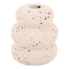 CANDLEHOLDER SPECKLES RINGS CEMENT WHITE 11CM
