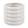 PLANT POT BOBBLY GLAZED CERAMIC WHITE 13CM