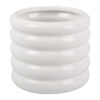 PLANT POT BOBBLY GLAZED CERAMIC WHITE 15CM