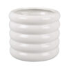 PLANT POT BOBBLY GLAZED CERAMIC WHITE 19CM