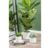 PLANT POT BOBBLY GLAZED CERAMIC WHITE 19CM - Image 3
