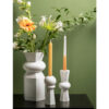 CANDLEHOLDER GEO COUNT WHITE 20CM - Image 3